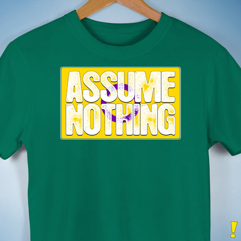 Assume Nothing Intersex Pride Flag Premium Unisex T-Shirt - Kelly Green