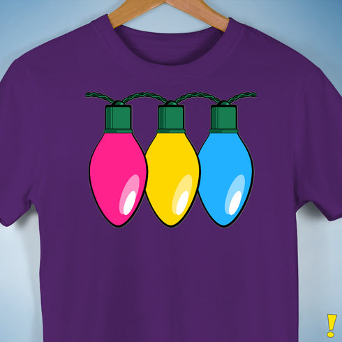 Pansexual Pride Christmas Lights Premium Unisex T-Shirt - Purple