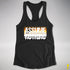 Assume Nothing Bear Pride Flag Racerback Tank - Black
