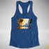 Bear Pride Grunge Exclamation Points Racerback Tank - Royal