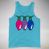 Bisexual Pride Christmas Lights Premium Tank Top - Aqua Triblend