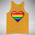 Gilbert Baker Original LGBTQ Gay Rainbow Pride 8-Bit Pixel Heart - Gold