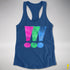 Polysexual Pride Exclamation Points Racerback Tank - Royal
