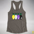 Nonbinary Pride Christmas Lights Racerback Tank - Dark Grey