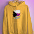 Demisexual Pride Flag Ripped Reveal Hoodie - Mustard