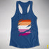Lesbian Pride Flag Ripped Reveal Racerback Tank - Royal