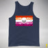 Lesbian Pride Pirate Flag Premium Tank Top - Navy