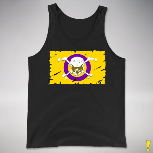 Intersex Pride Pirate Flag Premium Tank Top - Black