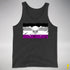 Asexual Pride Pirate Flag Premium Tank Top - Charcoal Triblend