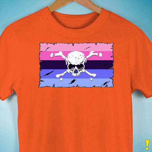 Omnisexual Pride Pirate Flag Premium Unisex T-Shirt - Orange