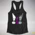 Demisexual Pride Grunge Exclamation Points Racerback Tank - Black