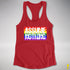 Assume Nothing LGBTQ Pride Flag Racerback Tank - Red