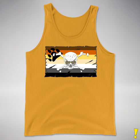 Bear Pride Pirate Flag Premium Tank Top - Gold