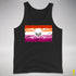 Lesbian Pride Pirate Flag Premium Tank Top - Black