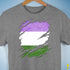 Genderqueer Pride Flag Ripped Reveal Premium Unisex T-Shirt - Grey Heather