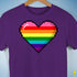 Gilbert Baker Original LGBTQ Gay Rainbow Pride 8-Bit Pixel Heart - Purple