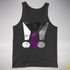 Demisexual Pride Grunge Exclamation Points Premium Tank Top - Charcoal Triblend