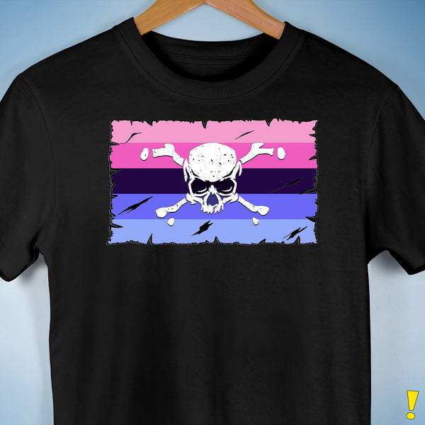 Omnisexual Pride Pirate Flag Premium Unisex T-Shirt - Black