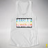 Assume Nothing Queer Pride Flag Racerback Tank - White