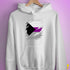 Demisexual Pride Flag Ripped Reveal Hoodie - White