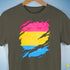 Pansexual Pride Flag Ripped Reveal Premium Unisex T-Shirt - Army