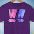 Distressed Omnisexual Pride Exclamation Points Premium Unisex T-Shirt - Purple