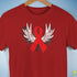 Winged Red Ribbon - World AIDS Day Premium Unisex T-Shirt - Red