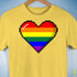 LGBTQ Pride8-Bit Pixel Heart Premium Unisex T-Shirt - Yellow