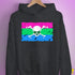 Polysexual Pride Pirate Flag Hoodie - Dark Grey Heather