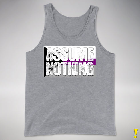 Assume Nothing Demisexual Pride Flag Premium Tank Top - Grey Heather