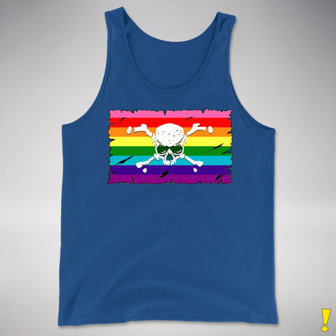 Gilbert Baker LGBTQ Pride Pirate Flag Premium Tank Top - Royal Blue