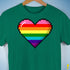 Gilbert Baker Original LGBTQ Gay Rainbow Pride 8-Bit Pixel Heart - Kelly Green