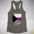 Demisexual Pride Flag Ripped Reveal Racerback Tank - Dark Grey