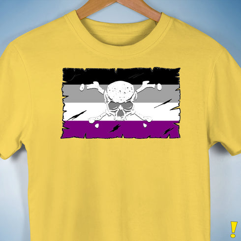 Asexual Pride Pirate Flag Premium Unisex T-Shirt - Yellow