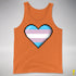 Transgender Pride 8-Bit Pixel Heart Premium Tank Top - Orange