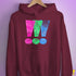 Polysexual Pride Exclamation Points Hoodie - Maroon