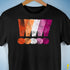 Distressed Lesbian Pride Graphic Exclamation Points Premium Unisex - Black