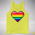 Gilbert Baker Original LGBTQ Gay Rainbow Pride 8-Bit Pixel Heart - Neon Yellow