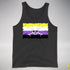 Nonbinary Pride Pirate Flag Premium Tank Top - Charcoal Triblend