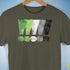 Distressed Aromantic Pride Exclamation Points Premium Unisex T-Shirt - Army