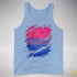Bisexual Pride Flag Ripped Reveal Premium Tank Top - Blue Triblend