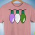 Genderqueer Pride Christmas Lights Premium Unisex T-Shirt - Mauve Heather