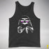 Pride Sloth Asexual Flag Sunglasses Premium Tank Top - Charcoal Triblend