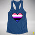 Genderfluid Pride 8-Bit Pixel Heart Racerback Tank - Royal