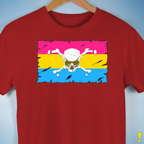 Pansexual Pride Pirate Flag Premium Unisex T-Shirt - Red