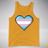 Transgender Pride 8-Bit Pixel Heart Premium Tank Top - Gold