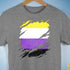 Nonbinary Pride Flag Ripped Reveal Premium Unisex T-Shirt - Grey Heather