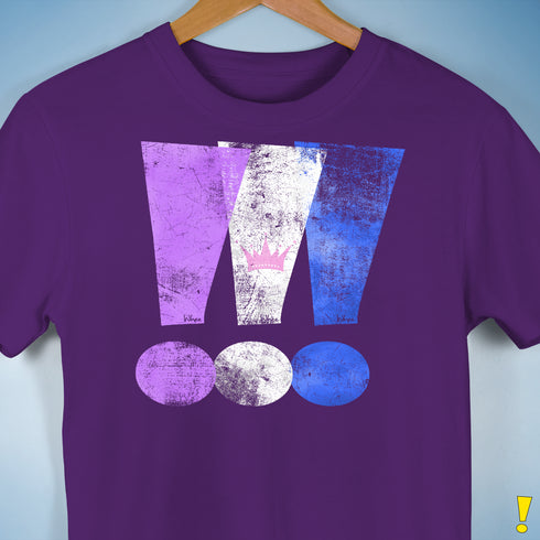 Drag Pride Grunge Exclamation Points Premium Unisex T-Shirt - Purple