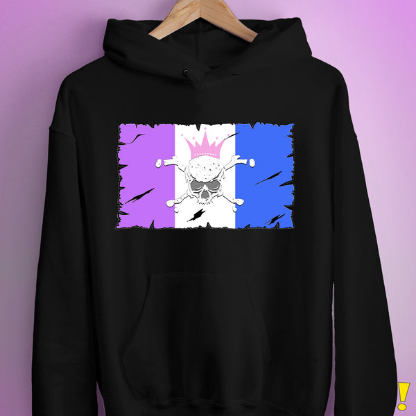 Drag Pride Pirate Flag Hoodie - Black