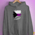 Demisexual Pride Flag Ripped Reveal Hoodie - Grey Heather